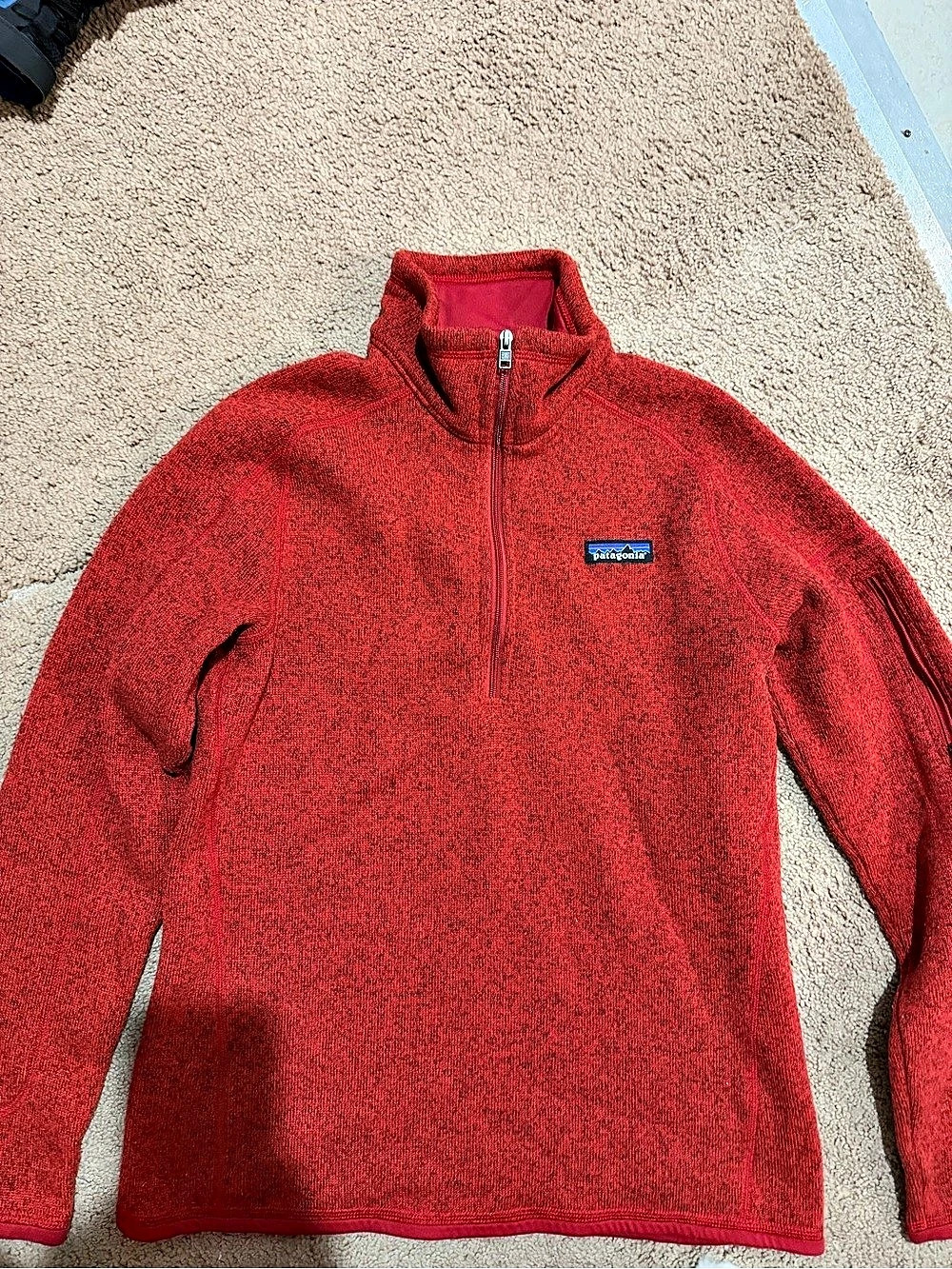 Patagonia Better Sweater 1/4-Zip Red Fleece Medium